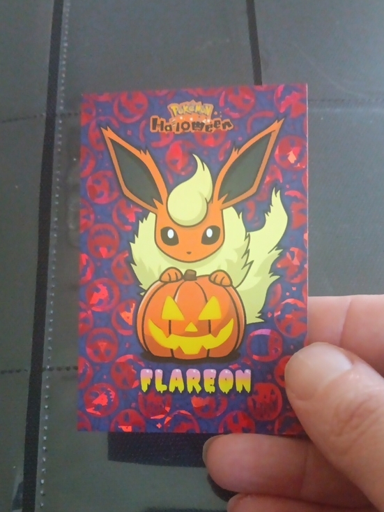 Pokemon Other - Pokemon Flareon Halloween Card - Orange, Yellow, Purple